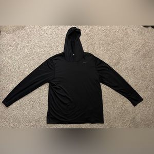 Men's Nike Dri-FIT Fitness Long Sleeve Hooded Shirt Size: Large